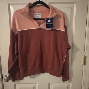 Champion Peach Half-Zip Sweatshirt